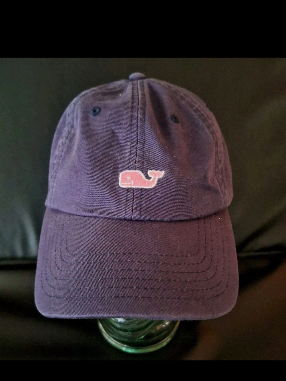 Vineyard Vines Hat Cap Men NWT Navy Blue Classic Embroidered Pink Whale Dad